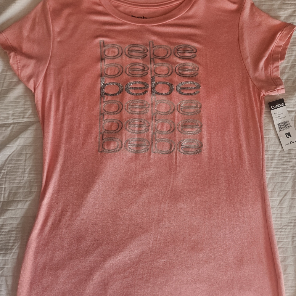 Bebe Graphic Tee Large New With Tags